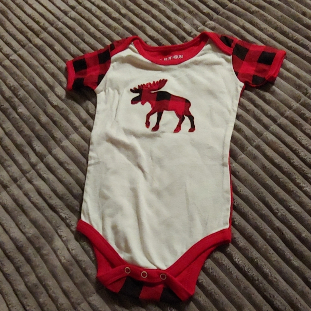 Little blue house onesie